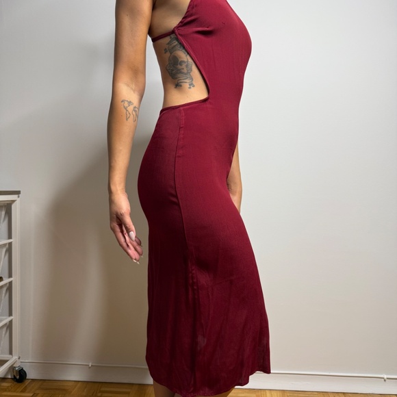 Backless Red Dress - Picture 3 of 6